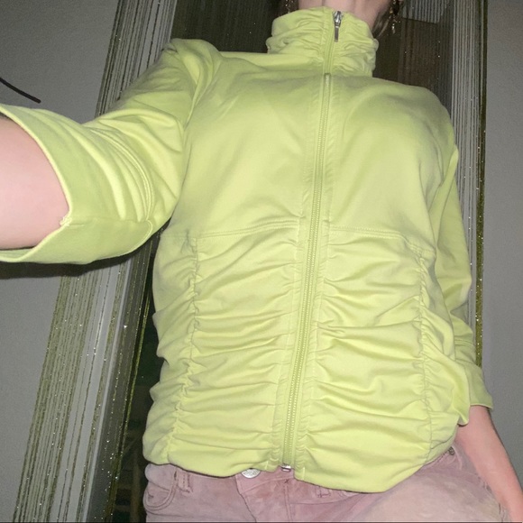 Lucy Full Zip 3/4 Sleeve Ruched Athleisure Jacket - Picture 8 of 12